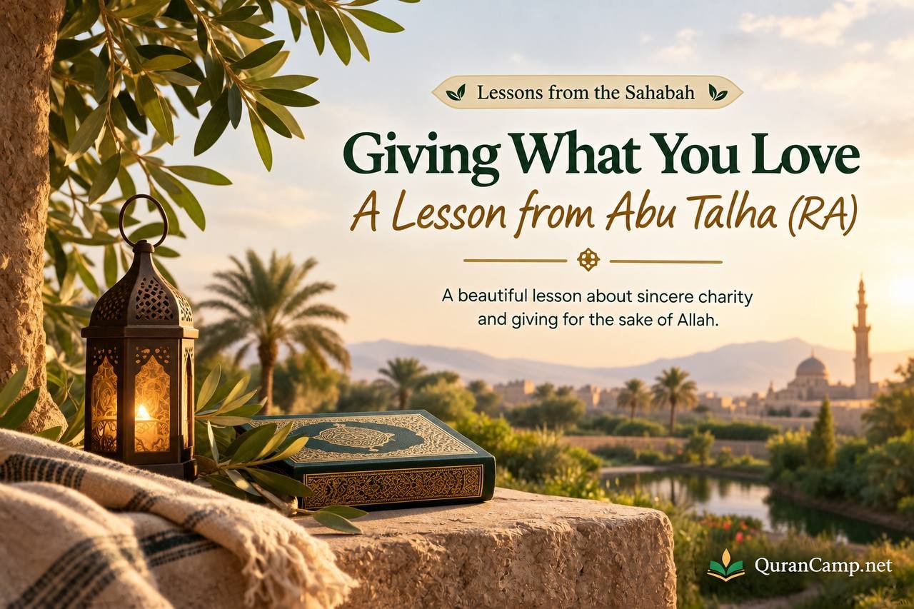 Abu Talha lesson about charity and giving what you love