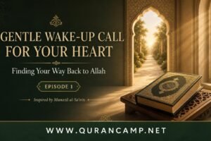A closed Quran in a peaceful setting symbolizing spiritual reflection and drawing closer to Allah.